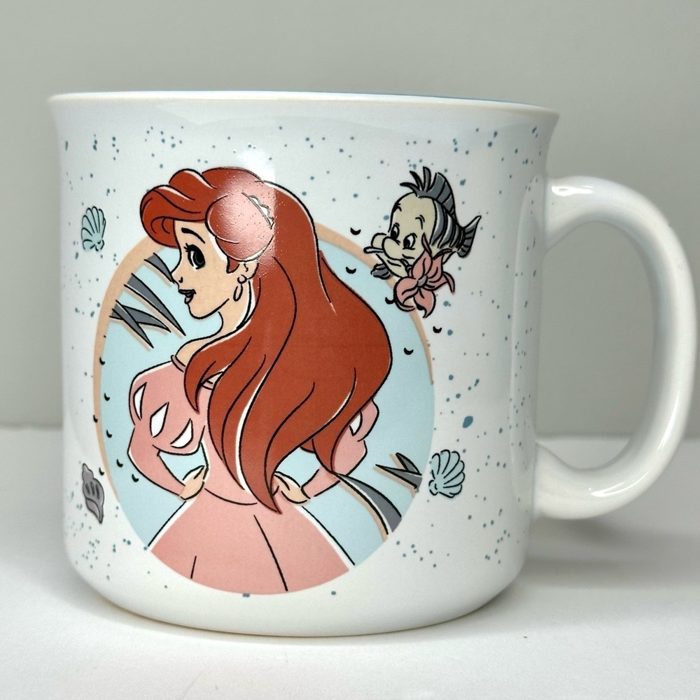 Disney Little Mermaid Ariel & Flounder Camper Coffee Mug